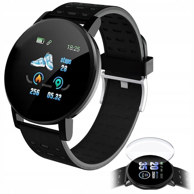 Интелигентен часовник 119s Plus - Черен