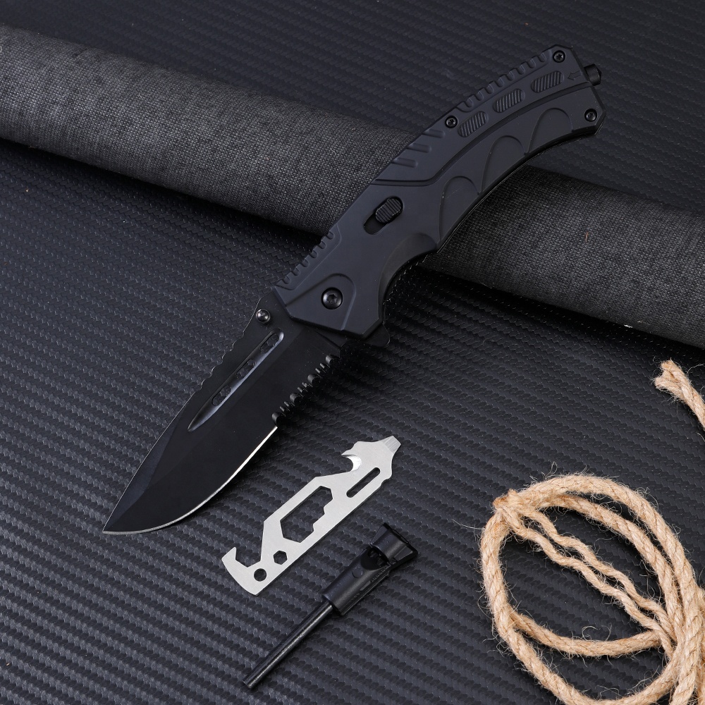Сгъваем нож за открито CH-35053 - Черен/Typ1