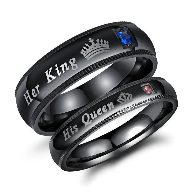 Пръстен His Queen - Черен / 59mm