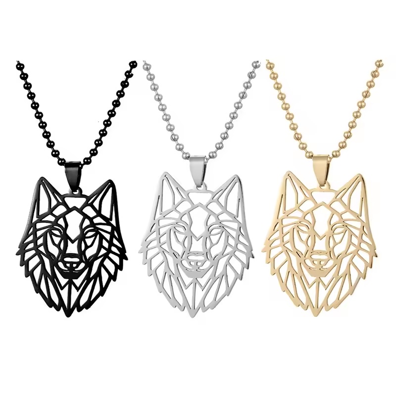 Колие Hollow Wolf - Черен