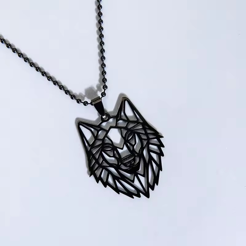 Колие Hollow Wolf - Черен