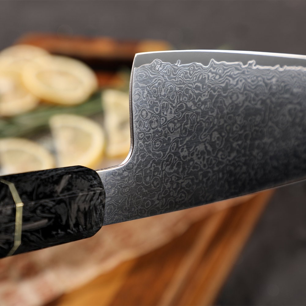 Дамаски кухненски нож TS-37456 - Kiritsuke / черен