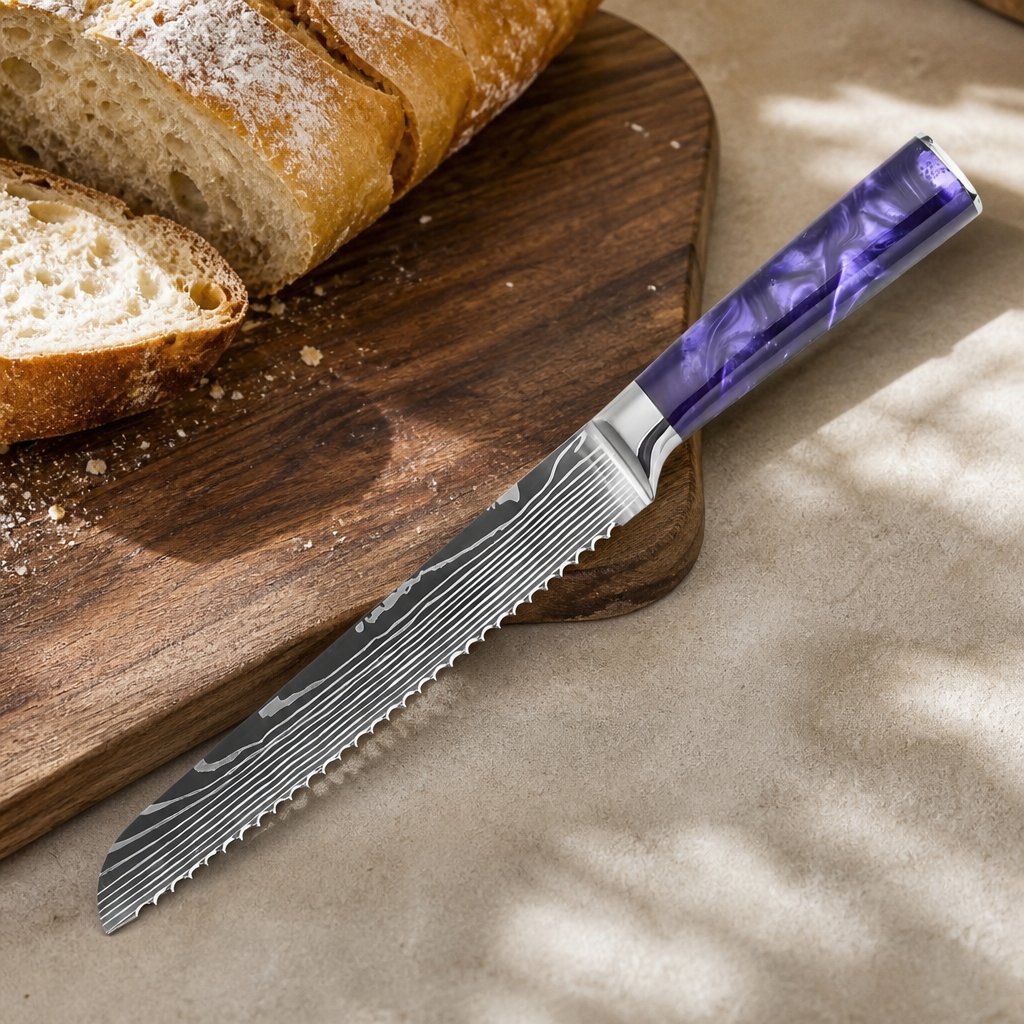 Кухненски нож BL - 39313 - Bread / Лилав